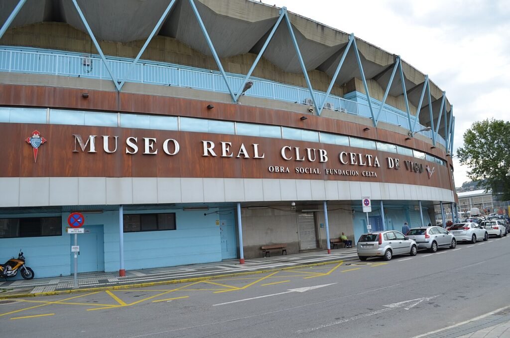 Estadio Balaídos in Vigo, Spain, the venue for Celta Vigo's Europa League match against Juventus on 15 October 2026.