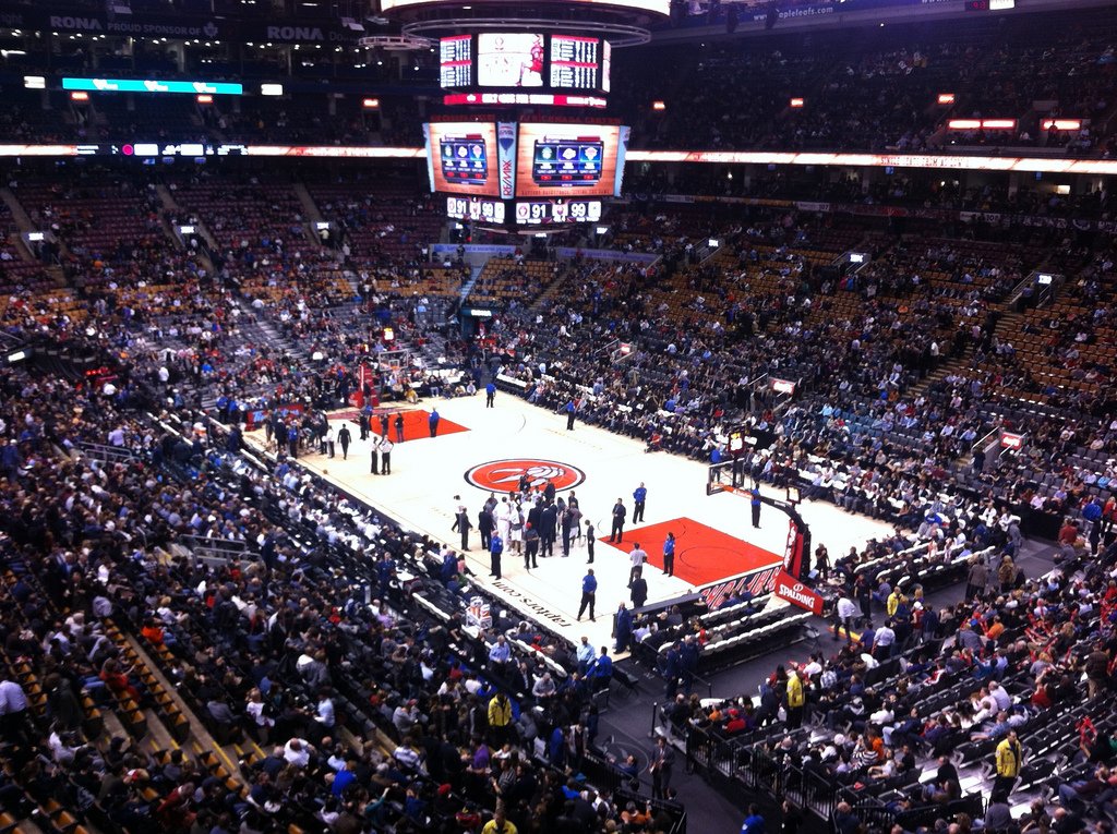 A Milwaukee Bucks game in progress, representing the trade talks between the Lakers and Bucks
